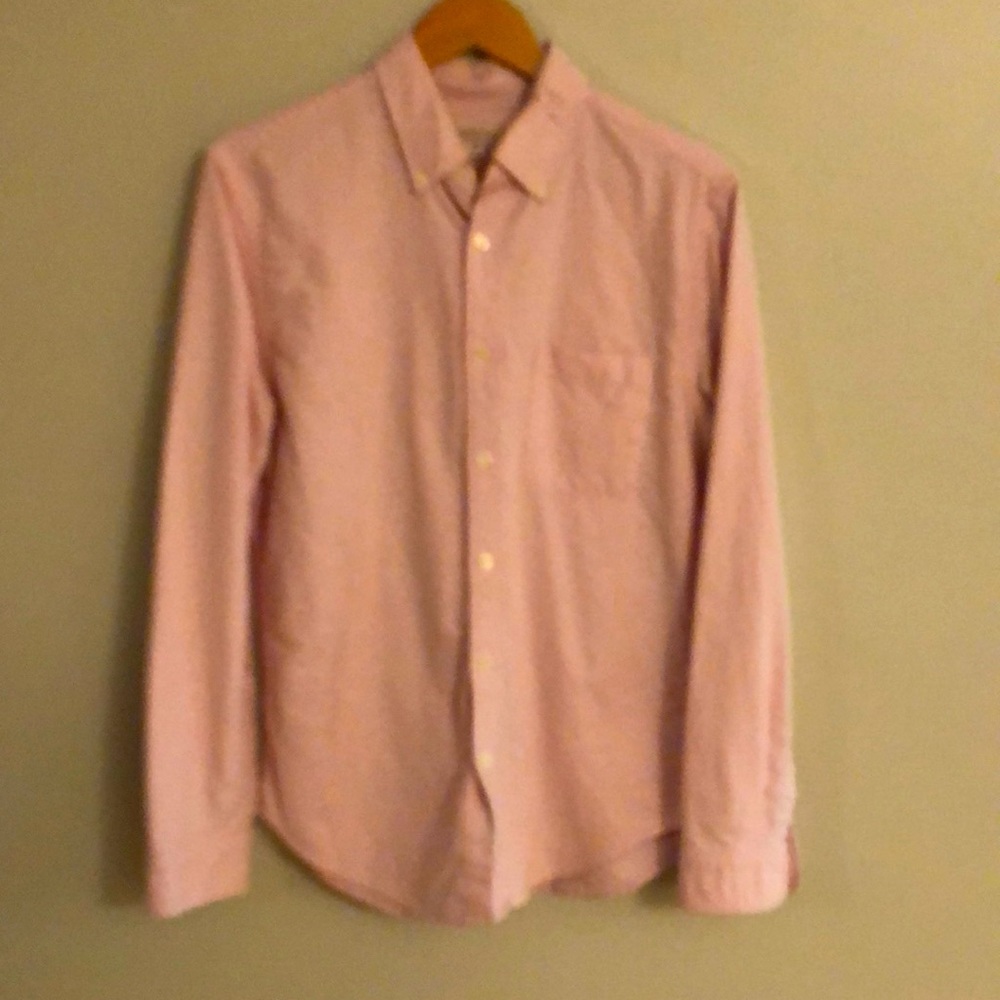 Pink Cotton Oxford Button Down Shirt